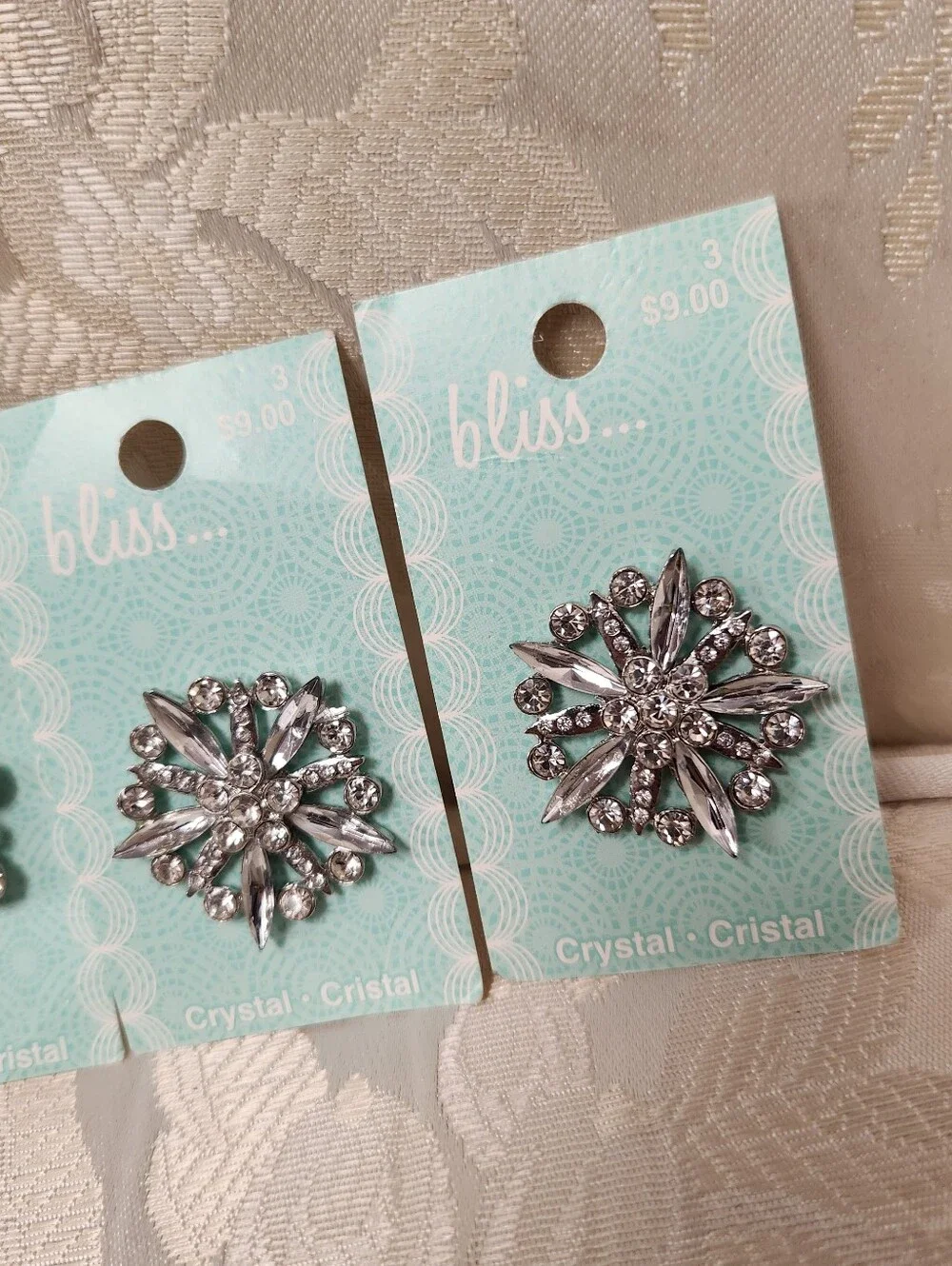 Crystal Buttons LOT of 7 NWT Bliss...